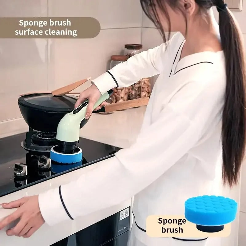 Electric Spin Scrubber – Cordless Powerful Cleaning Brush for Bathroom, Kitchen & Tiles