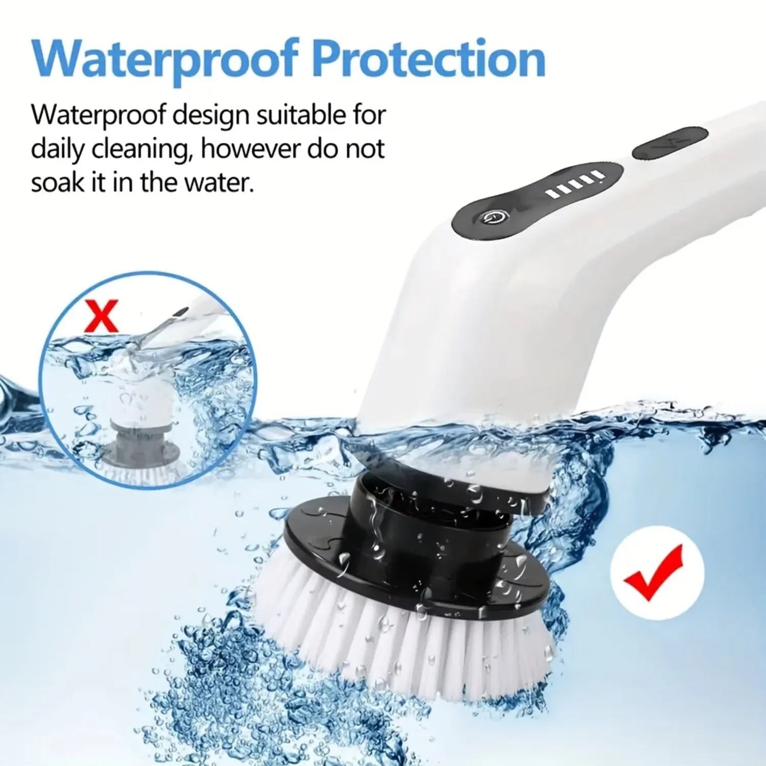 Electric Spin Scrubber – Cordless Powerful Cleaning Brush for Bathroom, Kitchen & Tiles