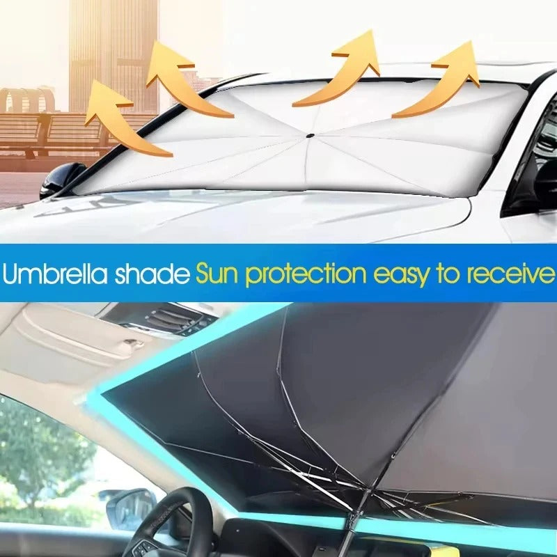 Car Sunshade Umbrella โ Foldable Windshield Heat Shield for UV & Sun Protection