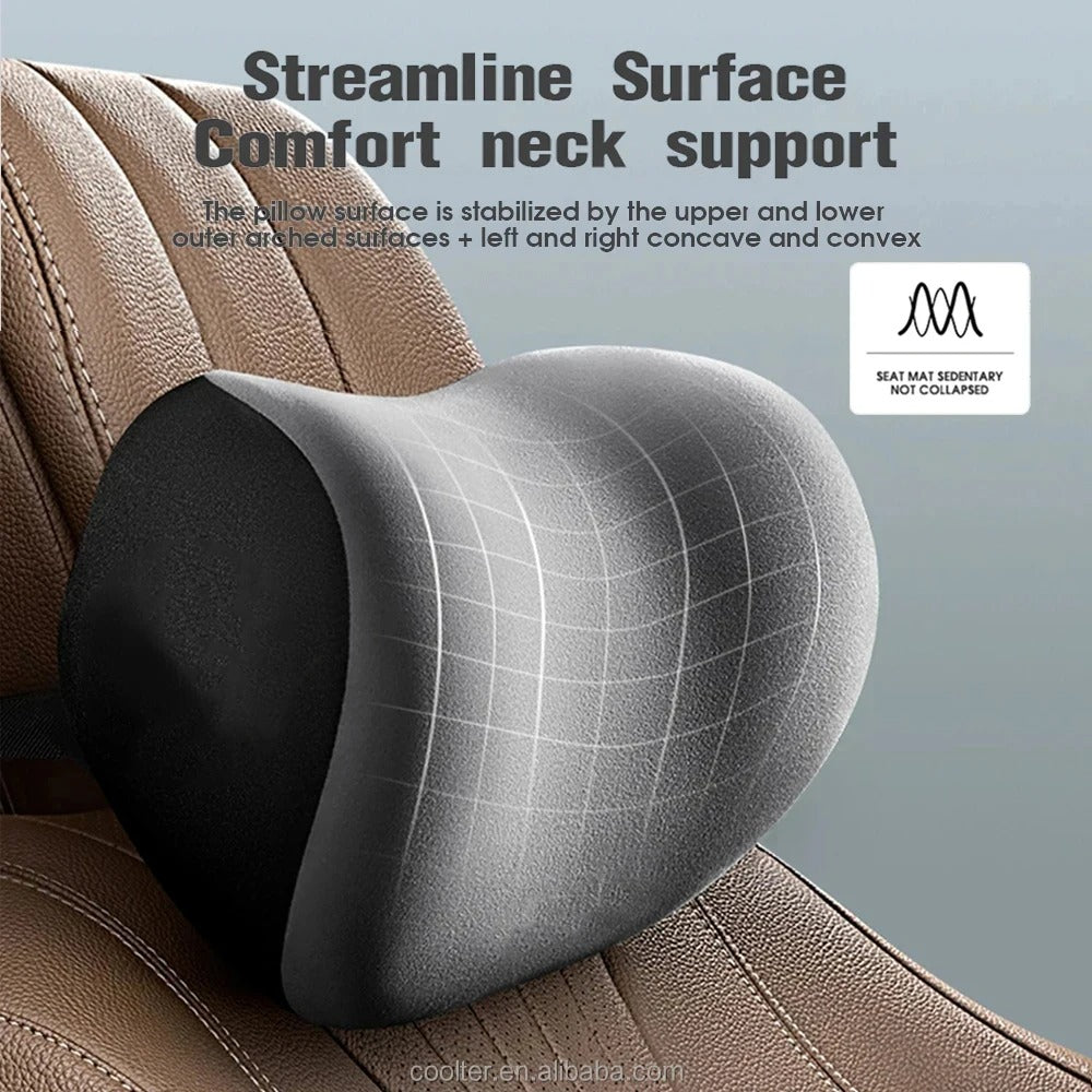 Car Neck Support Pillow – Ergonomic Headrest Cushion for Driving Comfort & Posture Support