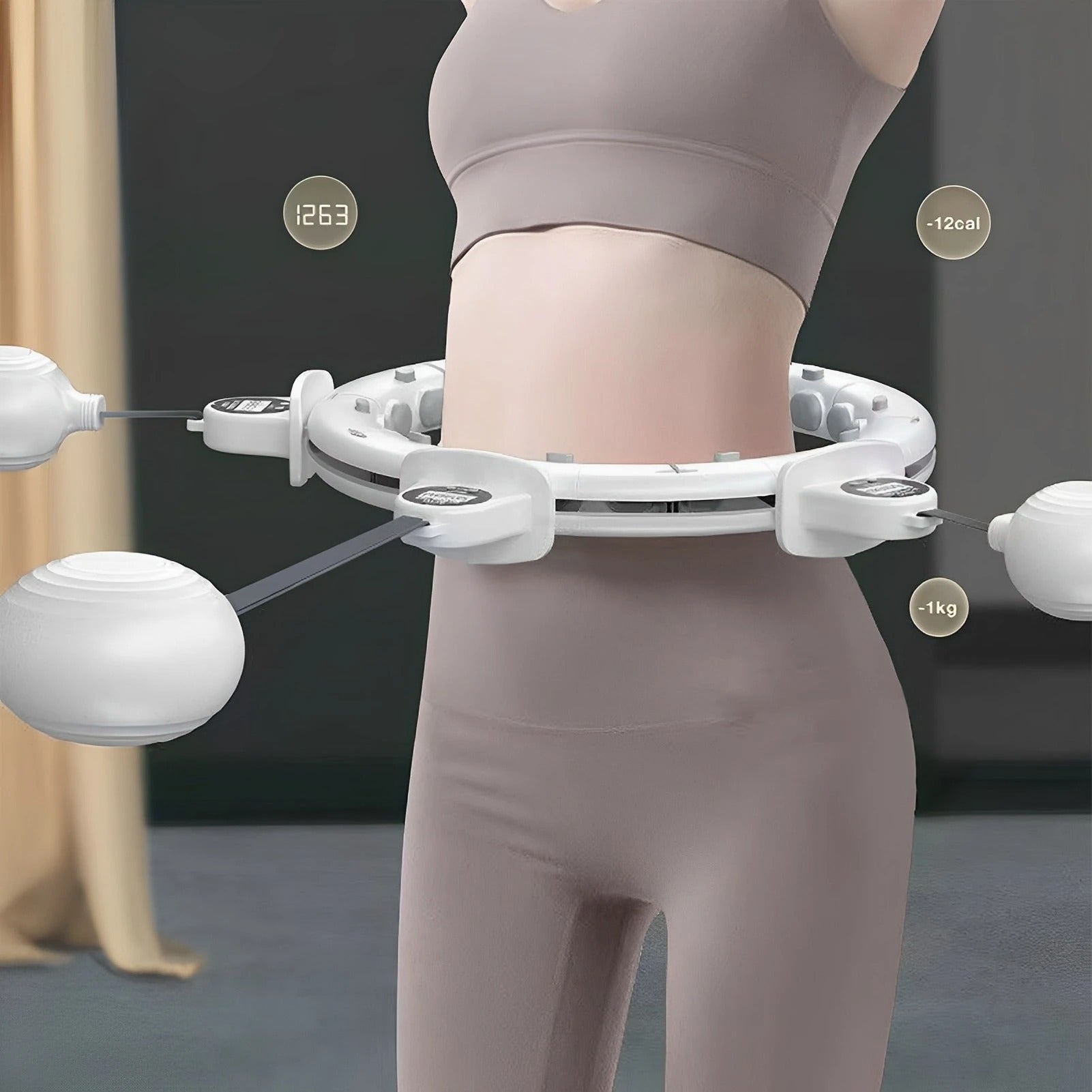 Smart Hula Hoop Lose Weight Exercise Detachable Portable LCD Counter Burn Fat