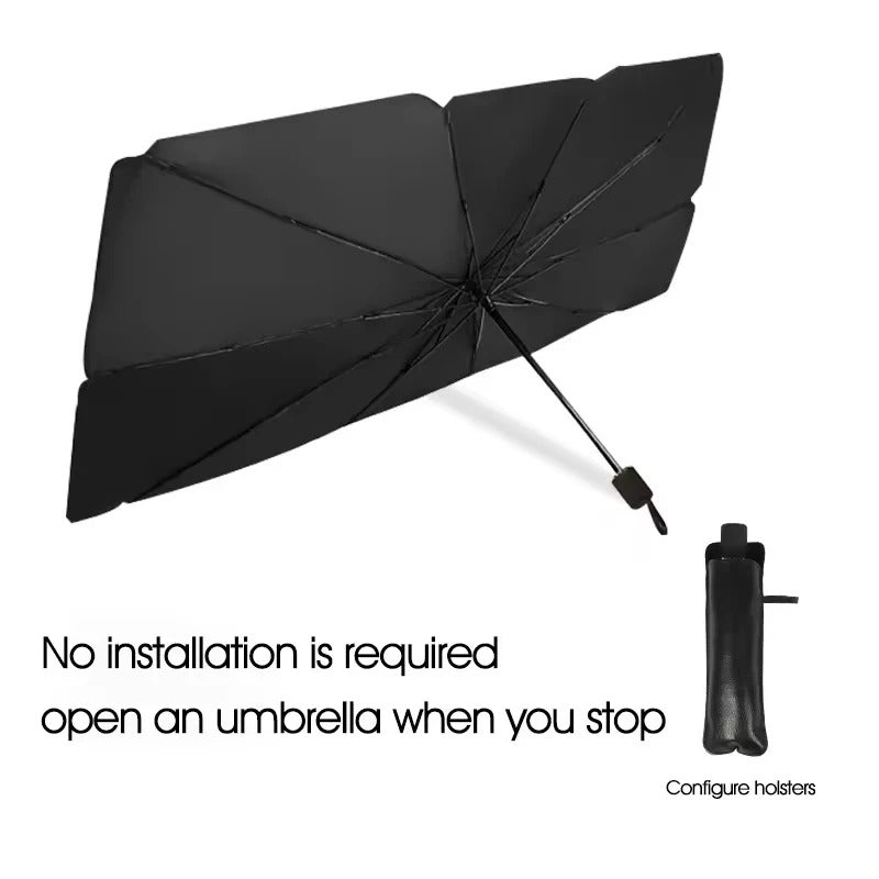 Car Sunshade Umbrella – Foldable Windshield Heat Shield for UV & Sun Protection