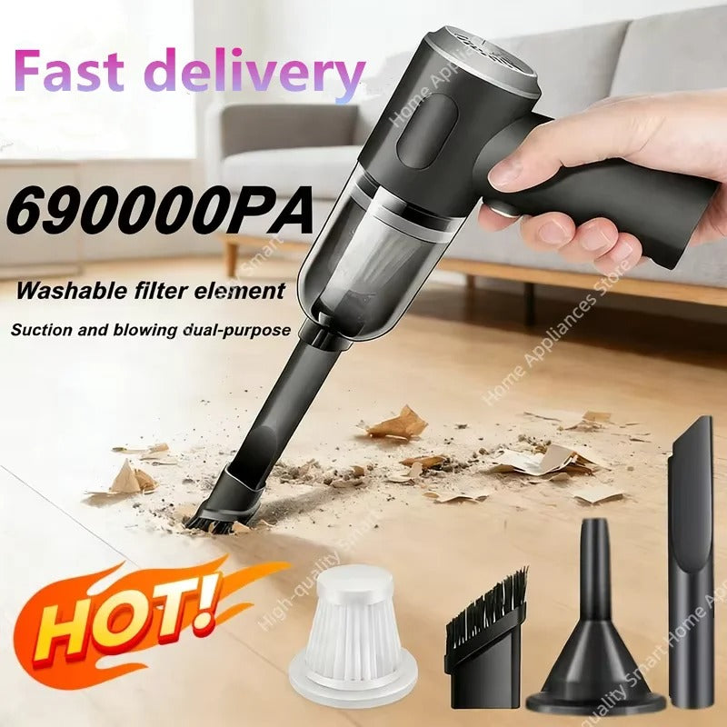 Cordless Handheld Vacuum Cleaner – Powerful Portable Suction for Car, Home & Office