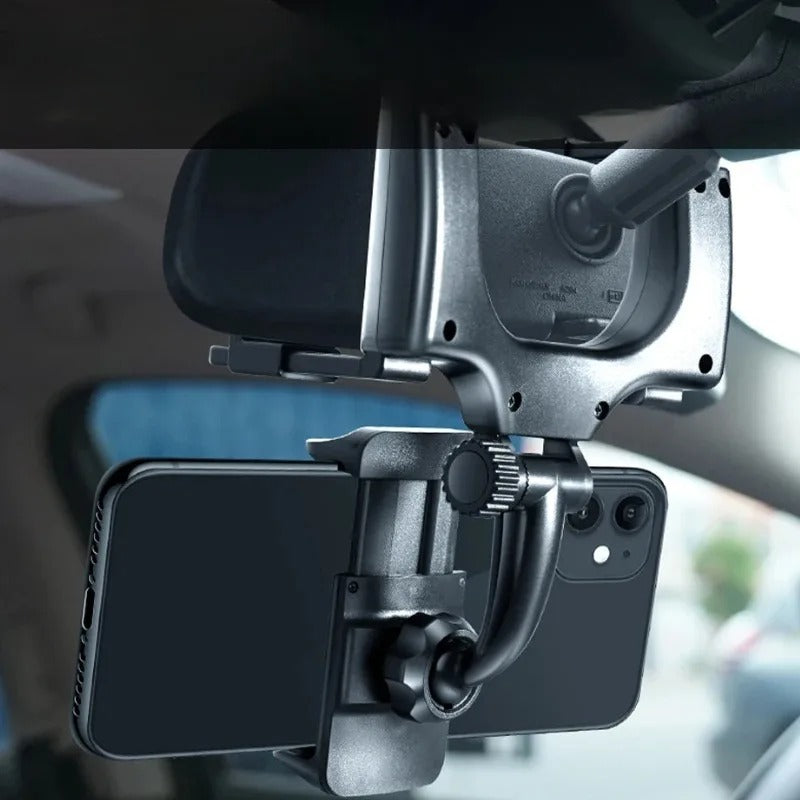 Rearview Mirror Phone Holder – Adjustable Car Mount for Hands-Free Navigation
