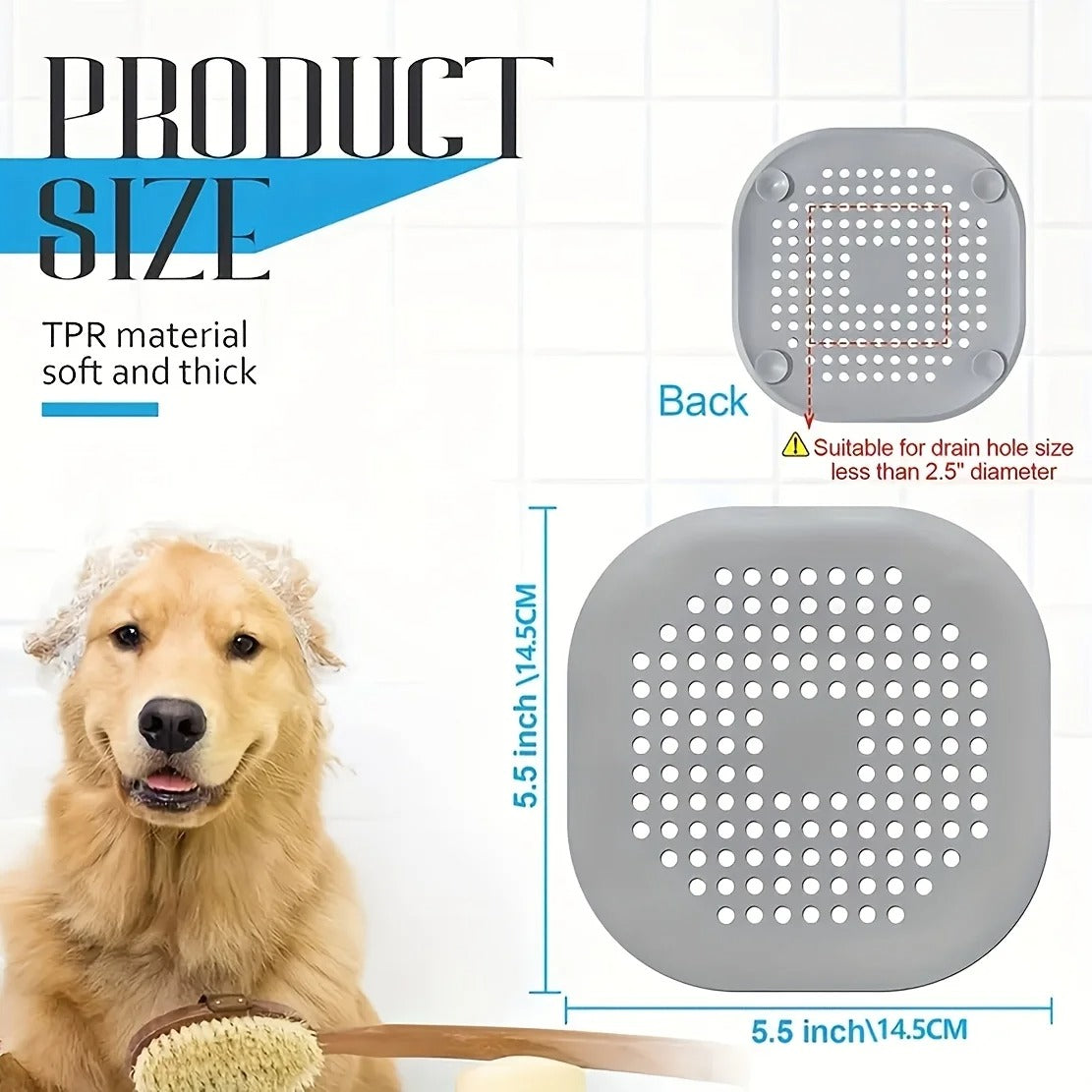 Drain Hair Catcher Tool – Anti-Clog Sink & Shower Strainer for Bathroom Drain Protection