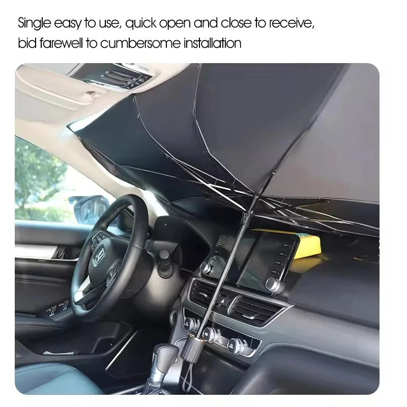 Car Sunshade Umbrella – Foldable Windshield Heat Shield for UV & Sun Protection