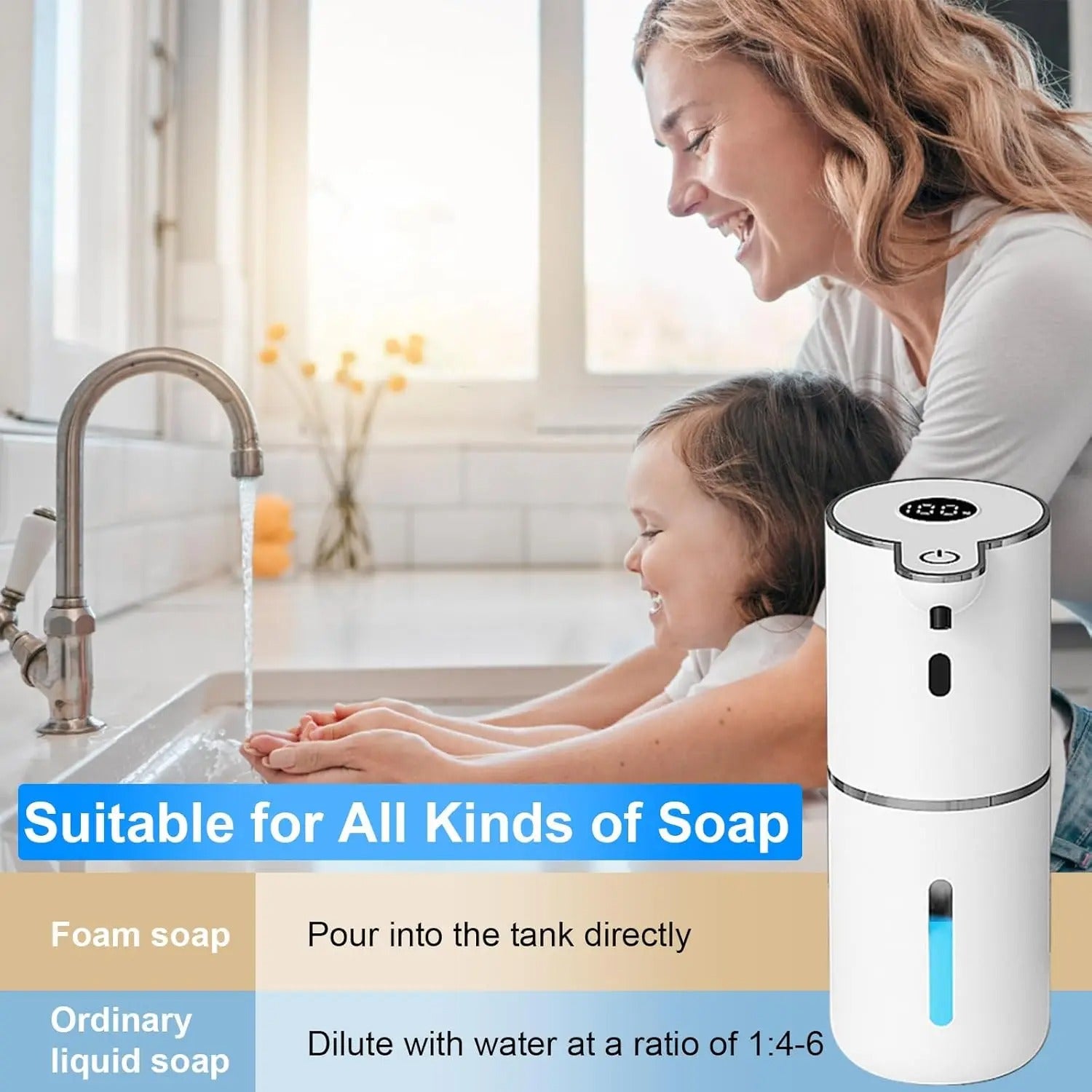 Automatic Soap Dispenser – Touchless Infrared Sensor Hand Wash for Bathroom & Kitchen
