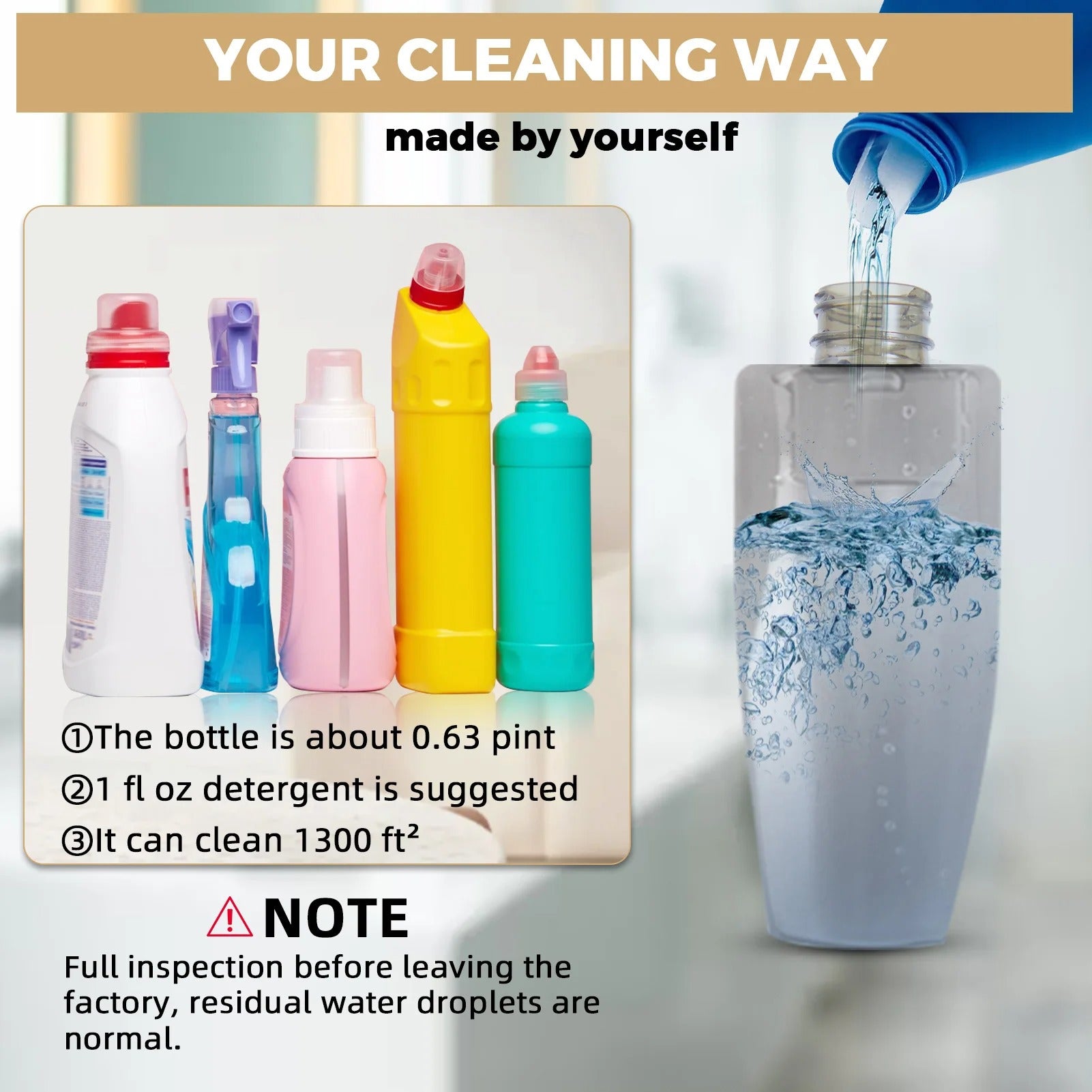 2-in-1 Spray Mop – Refillable Water Spray Floor Cleaner with Microfiber Pad