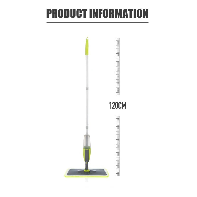 2-in-1 Spray Mop – Refillable Water Spray Floor Cleaner with Microfiber Pad
