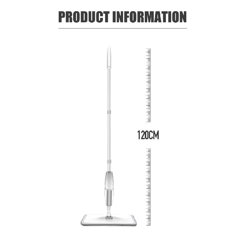 2-in-1 Spray Mop – Refillable Water Spray Floor Cleaner with Microfiber Pad